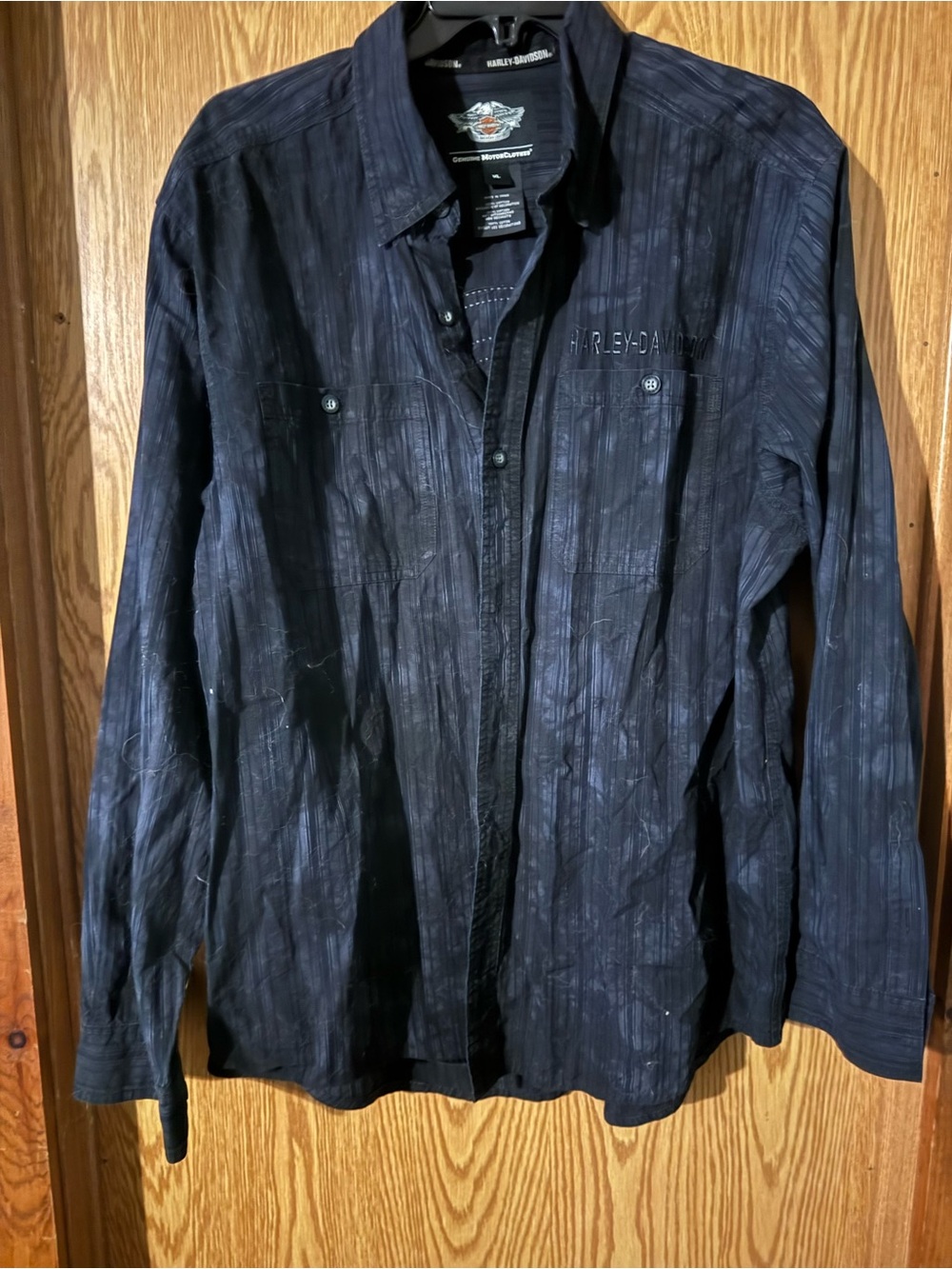 Harley-Davidson Navy-Black Lightweight Long-Sleeve Shirt Jacket